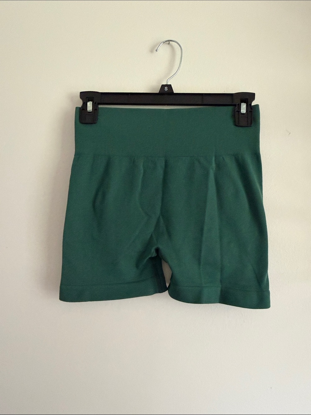 High-Waist Forest Green Women's Stretch Shorts